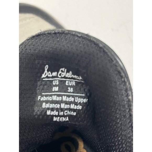 Sam Edelman Women's Black & White Striped‎ Sneakers Size 8M EUR 38 - Picture 6 of 15